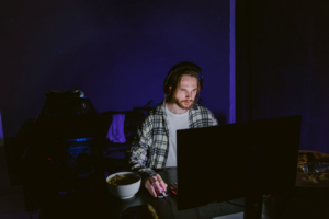 a dark room